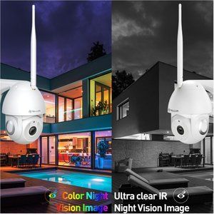 Smart WiFi Outdoor Camera, 3MP, UltraHD, PTZ, Autotracking, White